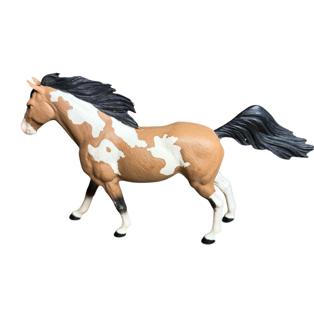 Safari Ltd 2016 Pinto Mustang Stallion Horse Figurine Brown White Black 151205